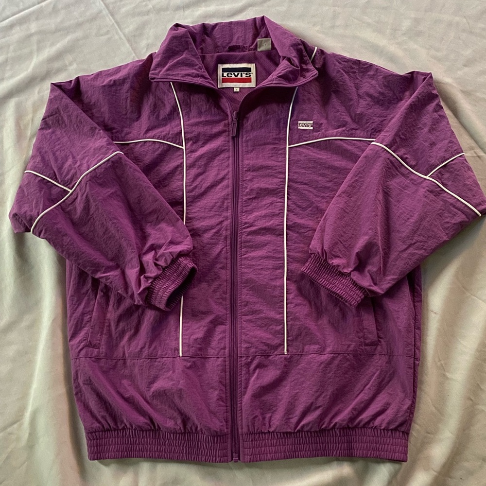 Vintage Levi’s Purple Y2K Retro Windbreaker Size S